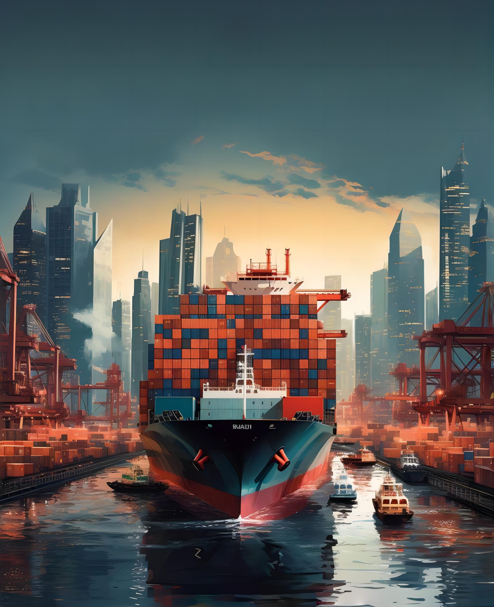 Logistics manager reviewing shipping documents for Poland customs