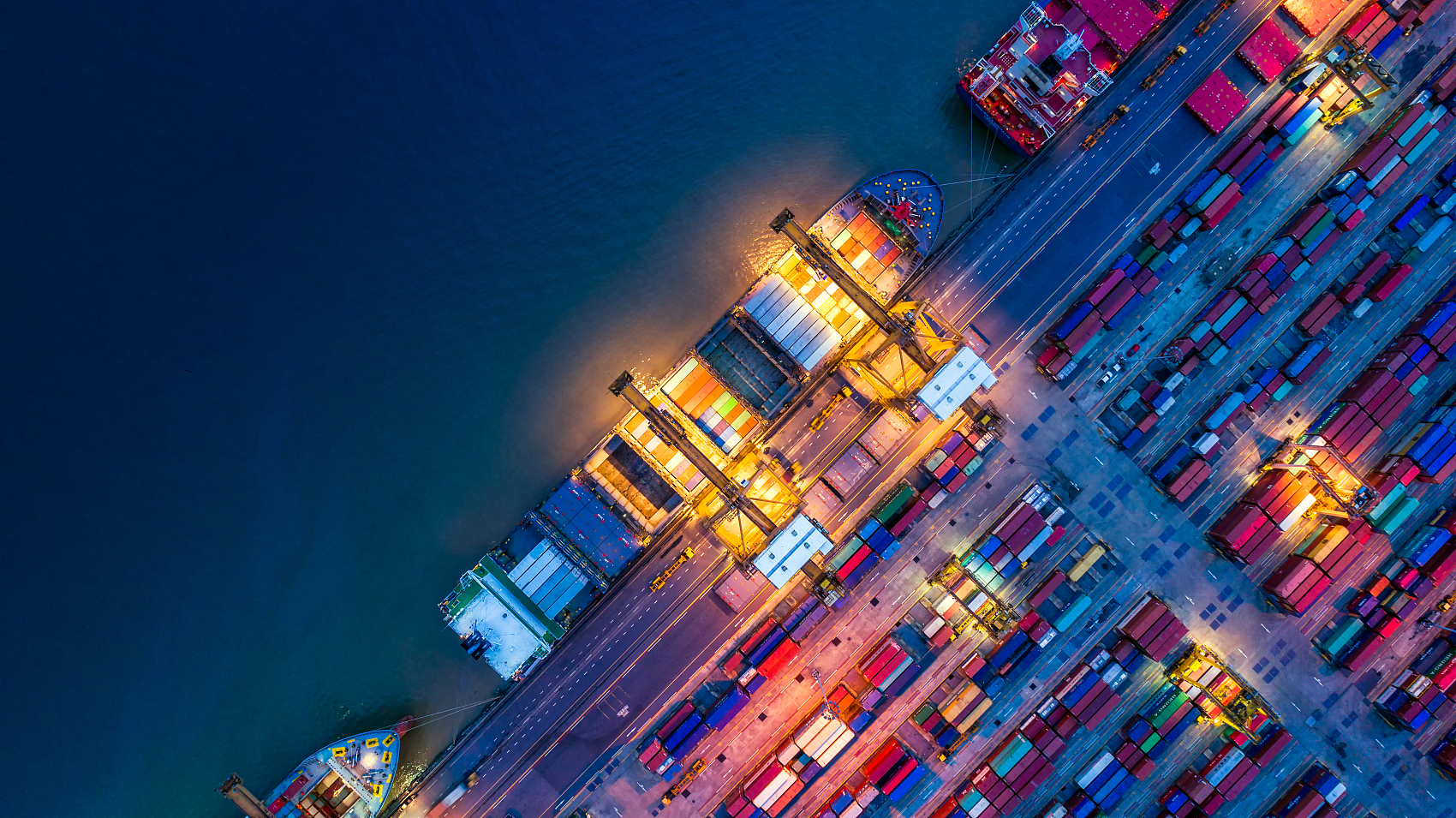 Cargo ship transporting goods for small business imports
