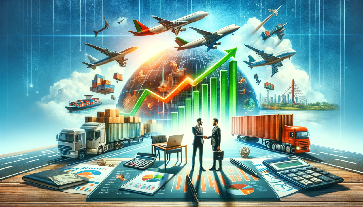 Cargo plane loading at Chinese airport for fast freight forwarding
