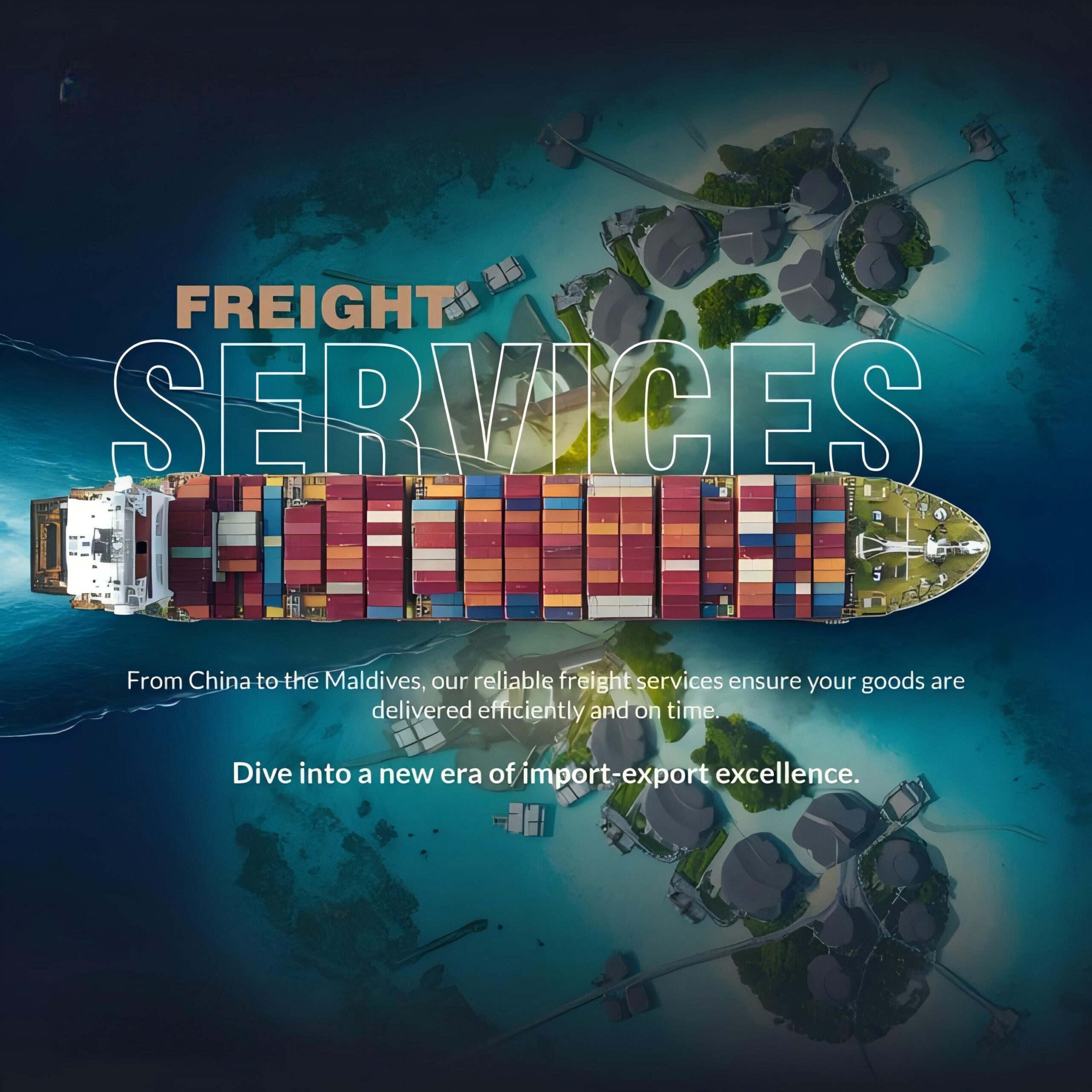 Cargo ship transporting goods from China to Australia