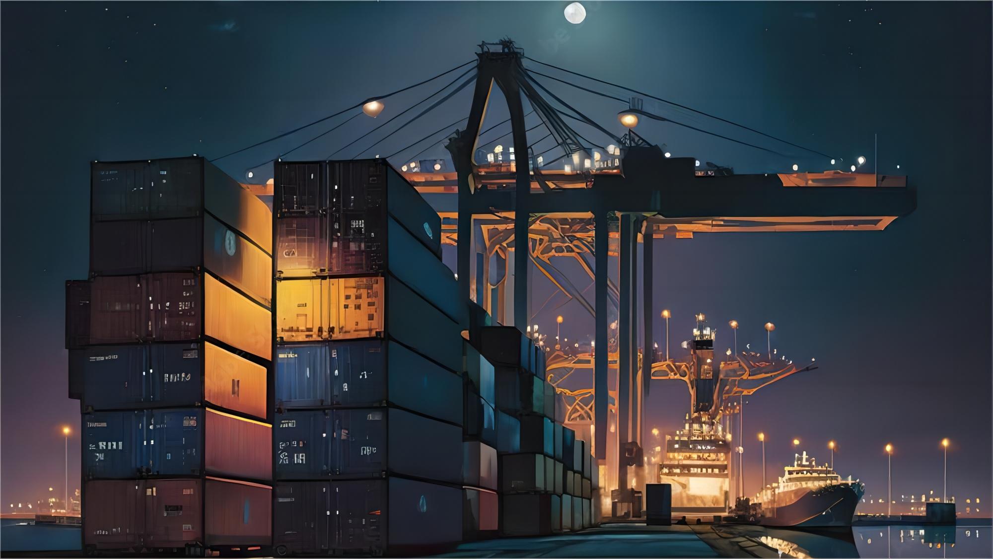 Logistics professional checking shipping documents